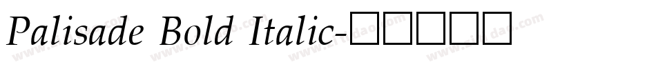 Palisade Bold Italic字体转换